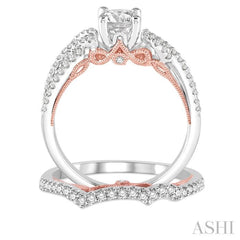 Round Shape Diamond Wedding Set