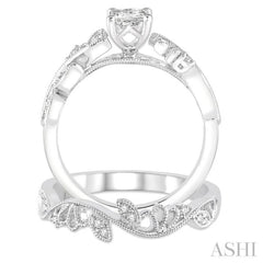 Princess Shape Diamond Wedding Set