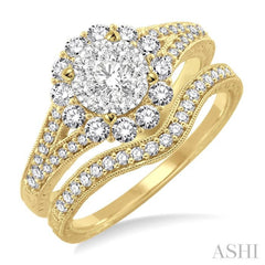 Halo Lovebright Diamond Wedding Set