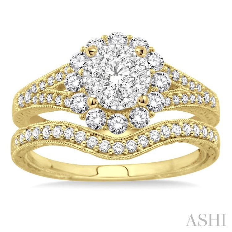 Halo Lovebright Diamond Wedding Set