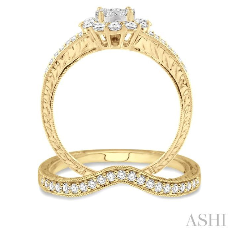 Halo Lovebright Diamond Wedding Set