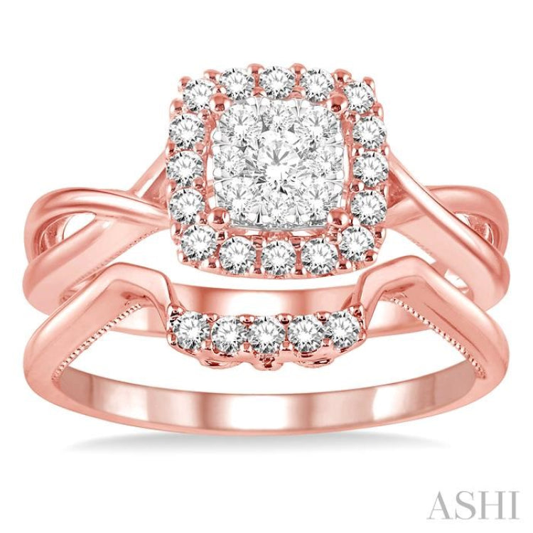 Halo Lovebright Diamond Wedding Set