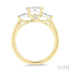 Round Shape Past Present & Future Lovebright Essential Diamond Ring