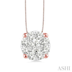 Round Shape Lovebright Essential Diamond Solitaire Pendant