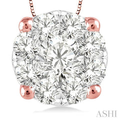 Round Shape Lovebright Essential Diamond Solitaire Pendant