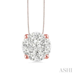 Round Shape Lovebright Essential Diamond Solitaire Pendant