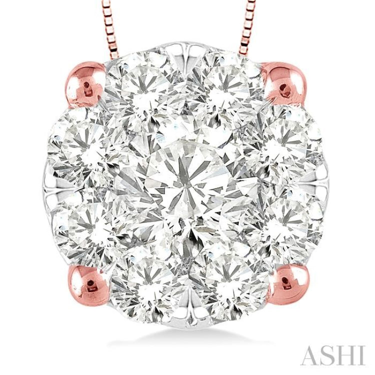 Round Shape Lovebright Essential Diamond Solitaire Pendant