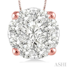 Round Shape Lovebright Essential Diamond Solitaire Pendant