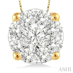 Round Shape Lovebright Essential Diamond Solitaire Pendant