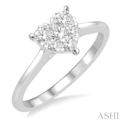 Heart Shape Lovebright Essential Diamond Engagement Ring