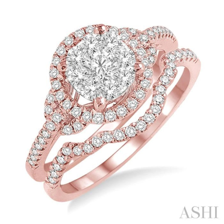 Halo Lovebright Diamond Wedding Set