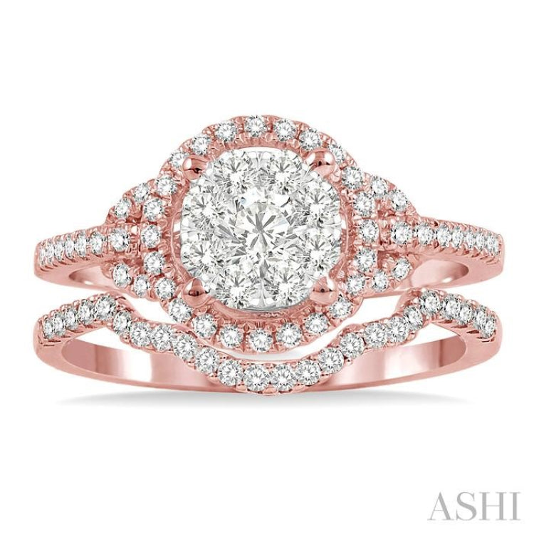 Halo Lovebright Diamond Wedding Set