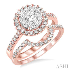 Halo Lovebright Diamond Wedding Set