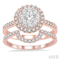 Halo Lovebright Diamond Wedding Set