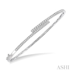 Intercrossing Diamond Bangle