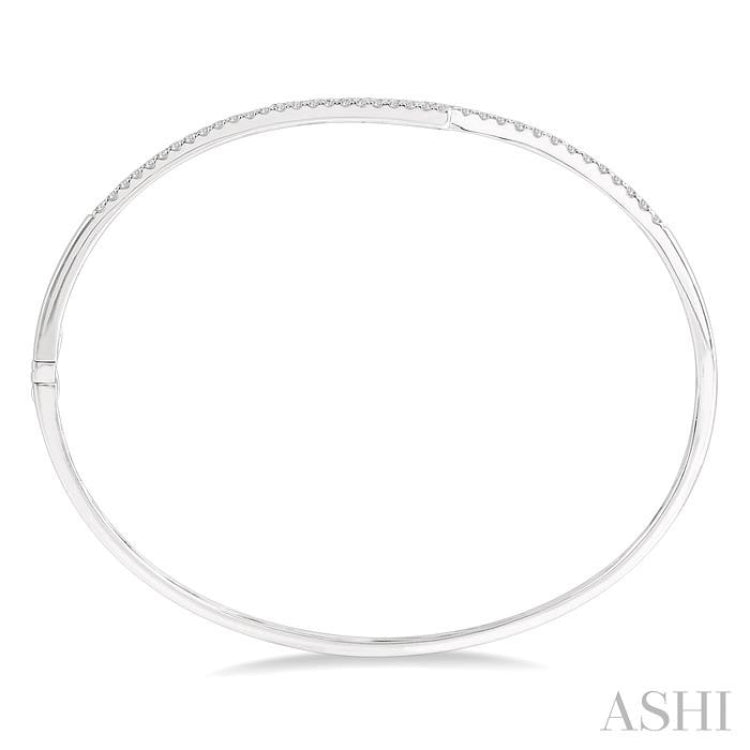 Intercrossing Diamond Bangle