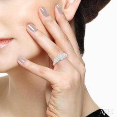 Round Shape Past Present & Future Lovebright Essential Diamond Ring