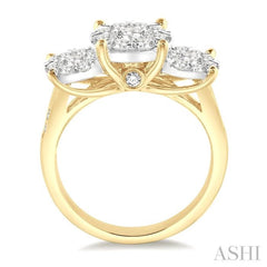 Round Shape Past Present & Future Lovebright Essential Diamond Ring