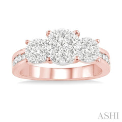 Round Shape Past Present & Future Lovebright Essential Diamond Ring