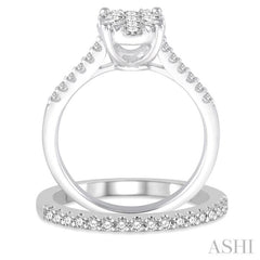 Oval Shape Lovebright Diamond Wedding Set