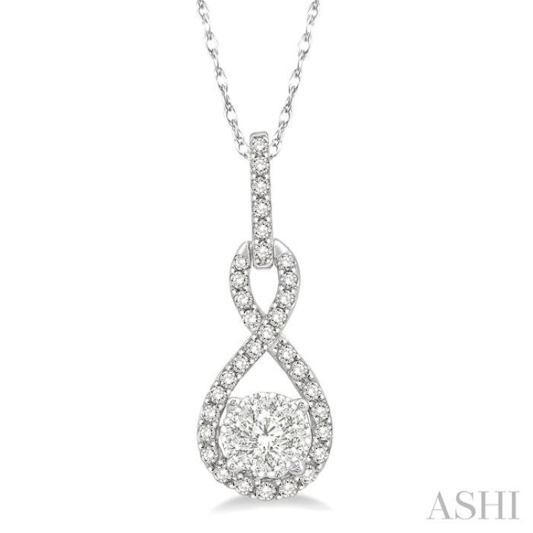 Round Shape Lovebright Diamond Infinity Pendant