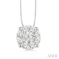 Round Shape Lovebright Essential Diamond Solitaire Pendant