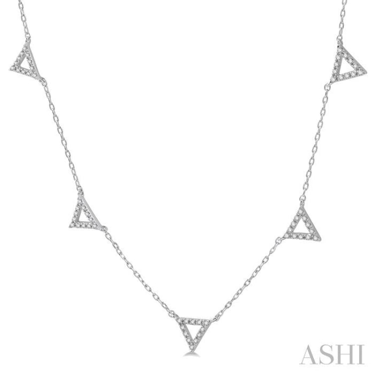 Triangle Diamond Station Necklace