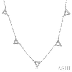 Triangle Diamond Station Necklace