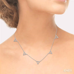 Triangle Diamond Station Necklace