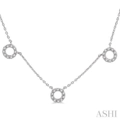 Circle Diamond Station Necklace