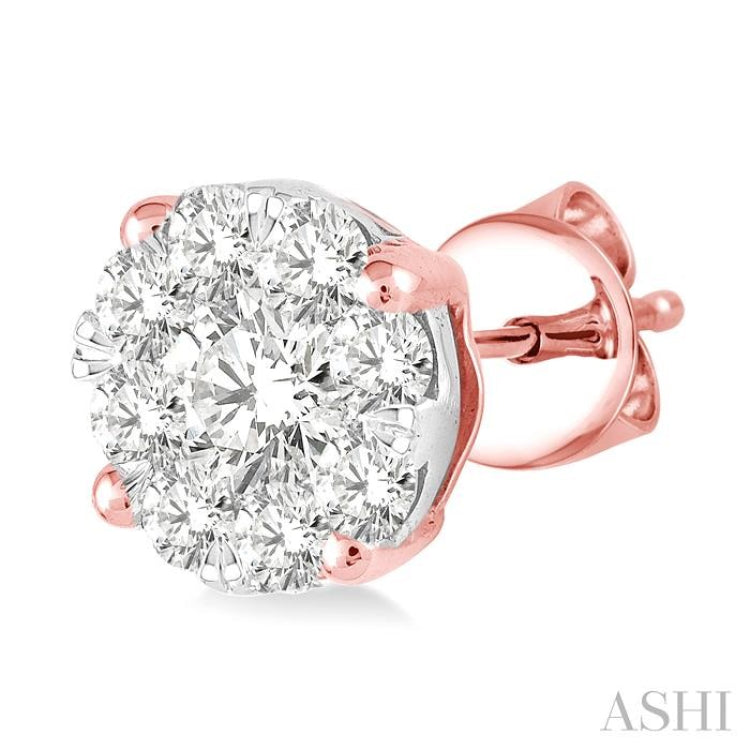 Round Shape Lovebright Essential Diamond Stud Earrings