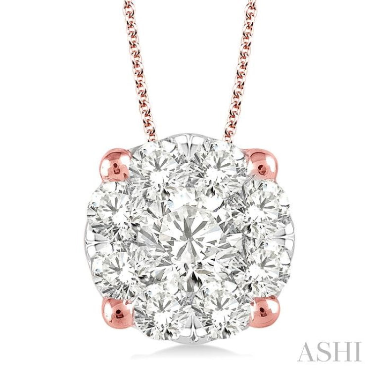 Round Shape Lovebright Essential Diamond Solitaire Pendant