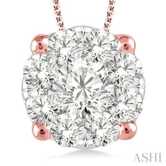 Round Shape Lovebright Essential Diamond Solitaire Pendant