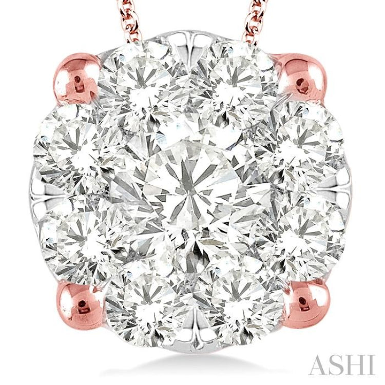 Round Shape Lovebright Essential Diamond Solitaire Pendant