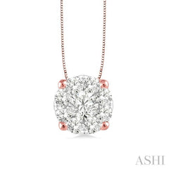 Round Shape Lovebright Essential Diamond Solitaire Pendant