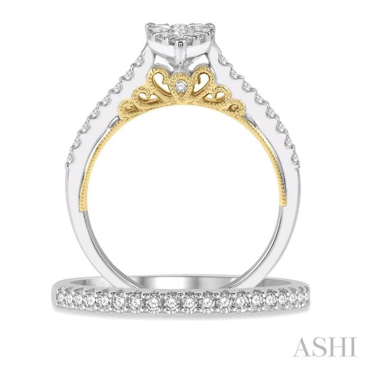 Pear Shape Lovebright Diamond Wedding Set