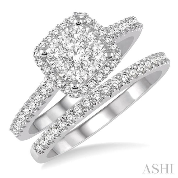 Halo Lovebright Diamond Wedding Set