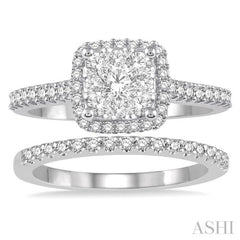 Halo Lovebright Diamond Wedding Set