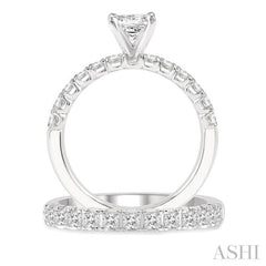 Princess Shape Endless Embrace Diamond Wedding Set