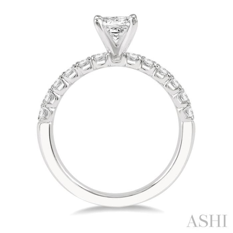 Princess Shape Endless Embrace Semi-Mount Diamond Engagement Ring