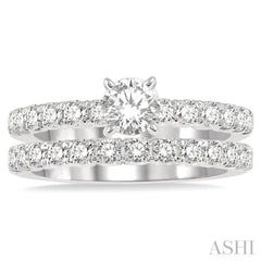 Round Shape Endless Embrace Diamond Wedding Set