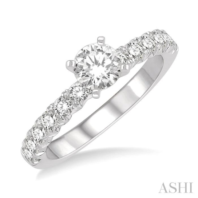 Round Shape Endless Embrace Semi-Mount Diamond Engagement Ring