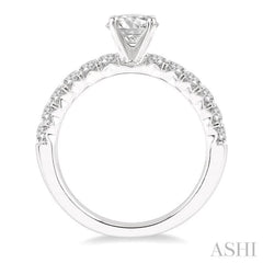 Round Shape Endless Embrace Semi-Mount Diamond Engagement Ring