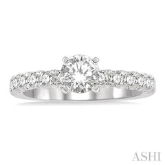 Round Shape Endless Embrace Semi-Mount Diamond Engagement Ring