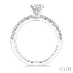 Round Shape Endless Embrace Semi-Mount Diamond Engagement Ring