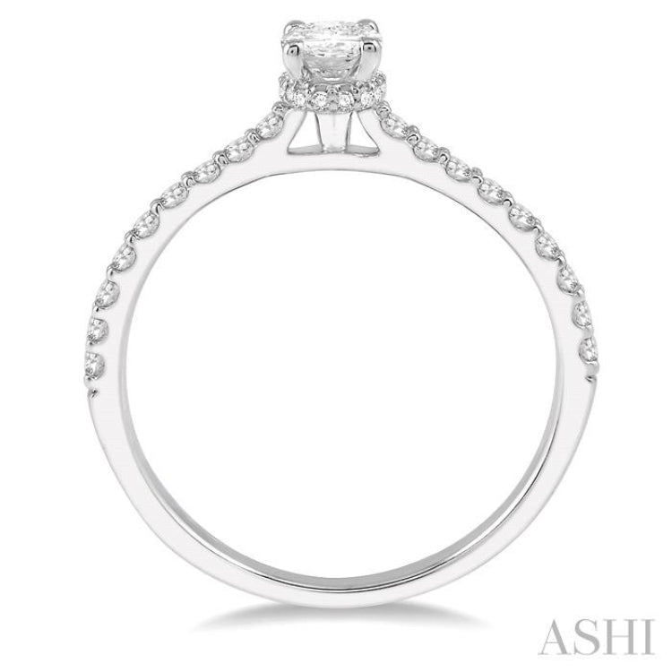 Oval Shape Semi-Mount Diamond Engagement Ring