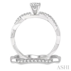 Round Shape Diamond Wedding Set