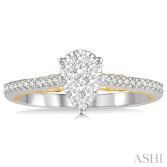 Pear Shape Lovebright Essential Diamond Engagement Ring