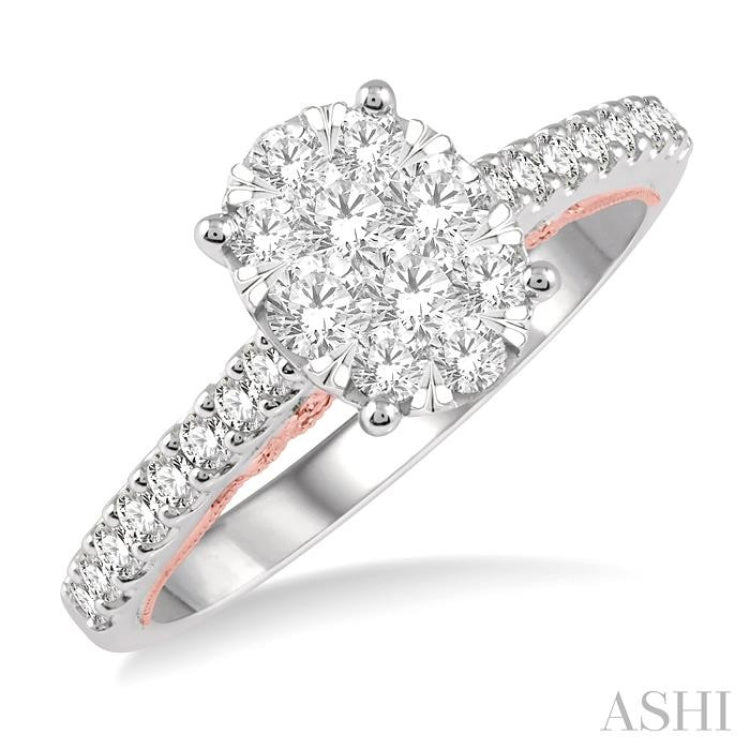 Oval Shape Lovebright Essential Diamond Engagement Ring