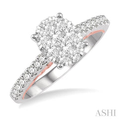 Oval Shape Lovebright Essential Diamond Engagement Ring